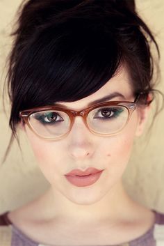 smashbox lipstick latte matte. In love with that lip color. My next pair of glasses will so have to be along the lines of these!