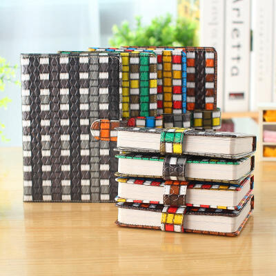 经典时尚彩色清新混搭磁扣笔记本记事本 韩国创意文具 学生日记本