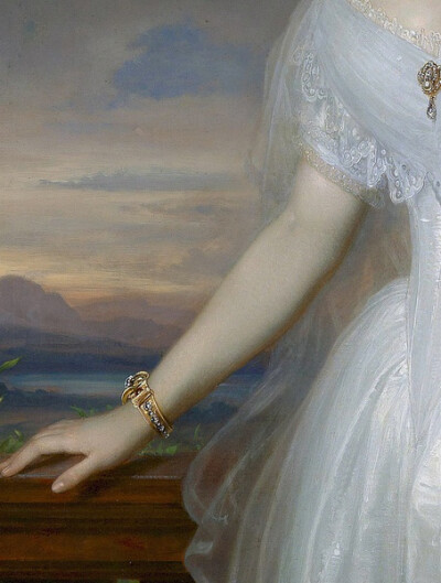 Franz Schrotzberg,Kaiserin Elisabeth von Österreich (detail) 1853