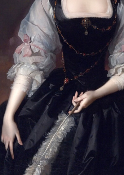 Thomas Hudson,Frances Courtenay, wife of William Courtenay, 1st Viscount Courtenay (detail) 18th century