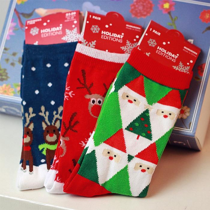 小Z优品美国订单 圣诞必备 圣诞老人麋鹿雪花圣诞袜 超可爱好质量