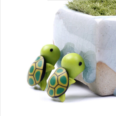 可爱小乌龟 迷你树脂动物苔藓多肉植物场景小屋摆件