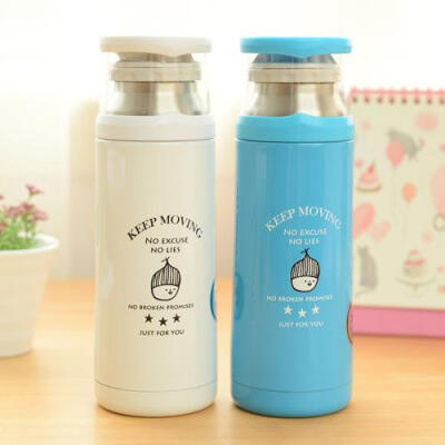  韩版 简约 纯色学生创意简约 手拎保温杯子 情侣不锈钢水瓶