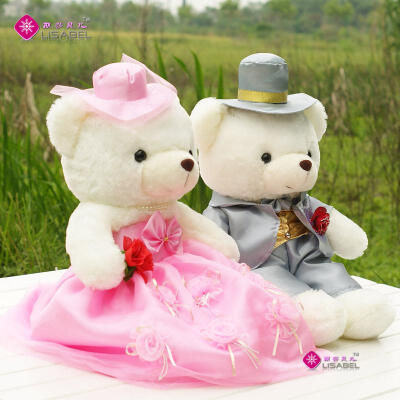 婚庆礼品生日礼品婚纱熊情侣熊泰迪熊对熊结婚熊压床娃娃