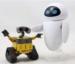 特价限量正版Wall.E 彩卡盒装瓦力机器人6CM瓦力+伊娃限量版可动