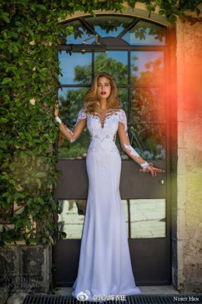 Nurit Hen 2014唯美新娘系列，薄纱镂空嫁衣。