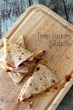 Turkey Cranberry Quesadilla - turn your favorite Thanksgiving flavors into an ooey gooey quesadilla with a tart bite! Perfect for leftovers!