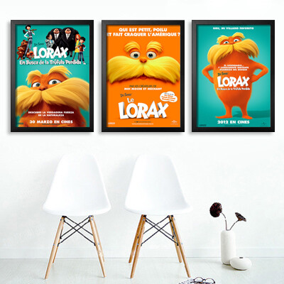 Lorax 老雷克斯的故事海报装饰画 童趣儿童房挂画有框画