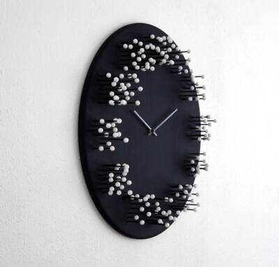 J.P.meulendijks 设计的这款MOCAP baboom wall-clock，它的灵感是来自于影视行业里的动作捕捉技术，采用的是光学错觉原理,与平常的时钟大不相同的是时钟上立体的数字将随着我们视角的改变而改变，只有在正对着时钟的…