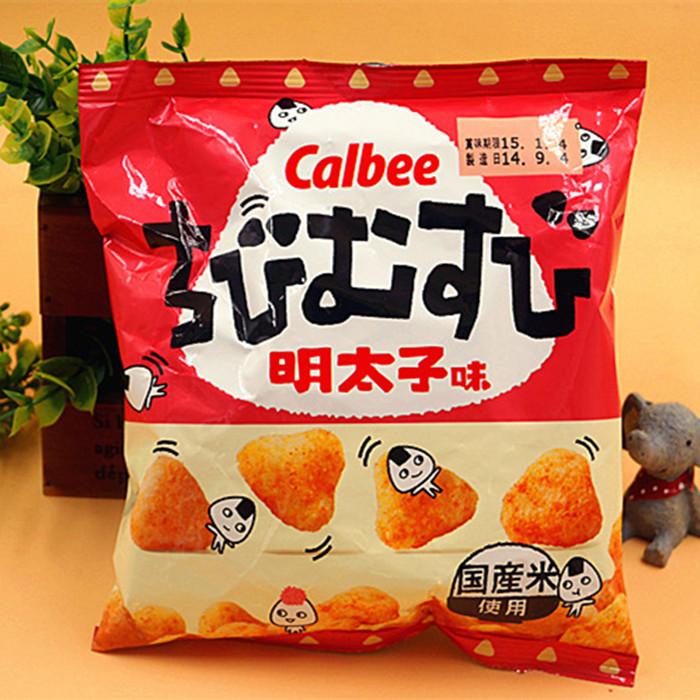 日本进口零食品 calbee卡乐比明太子香脆米果60g 好吃薯片