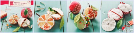 apples to oranges sewing kit，多么心水～真想啊呜咬一口～苹果和橙子的针线包，sewing is easy～