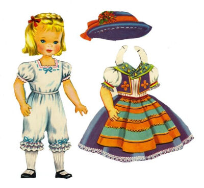 Sharon's Sunlit Memories: Heidi and Peter Paper Dolls (Saalfield)