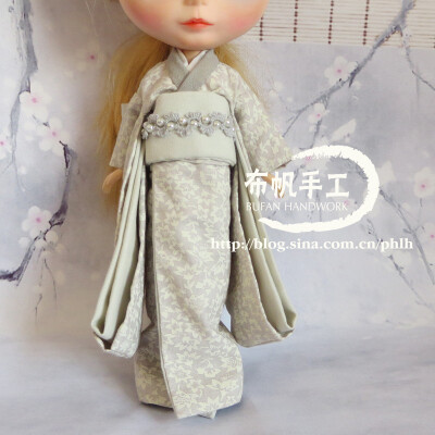 二手 Blythe小布/licca六分娃衣和服振袖款浮水暗香