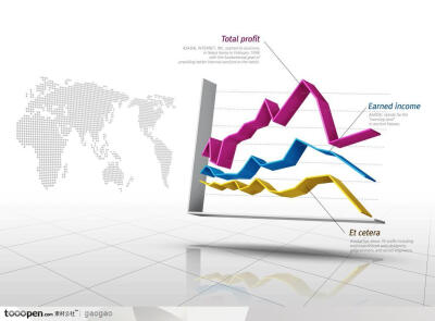 商业广告素材-收益升降图