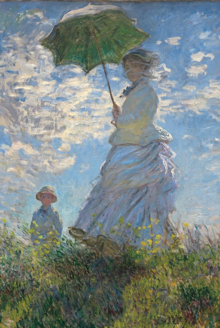 《撑伞的女人》,莫奈.