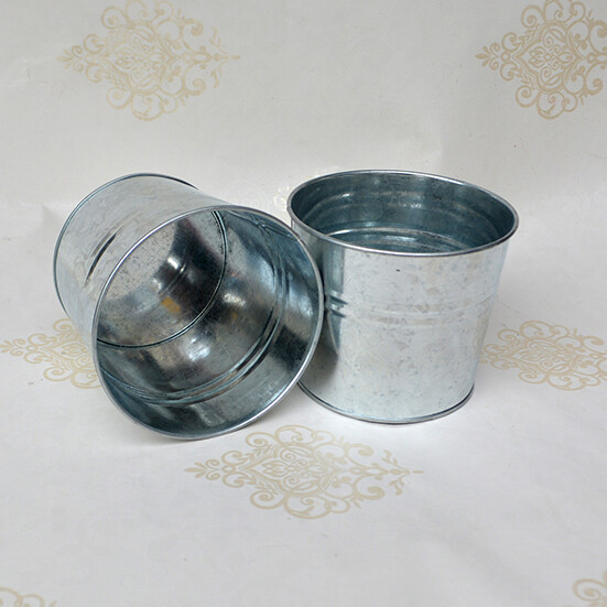 白铁花盆花纹铁皮雪花小桶花盆 日单多肉铁皮小花盆干花假花花器