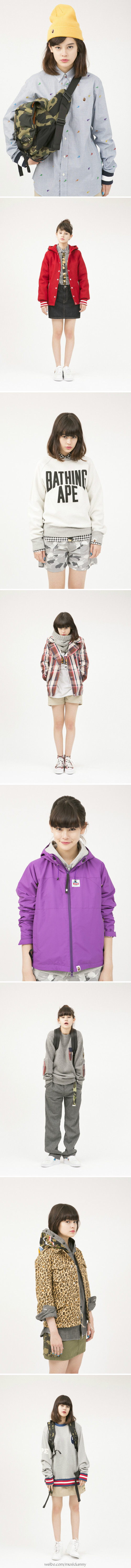 #lookbook# 迷彩girl , emma for a bathing ape 2013秋冬搭配目录