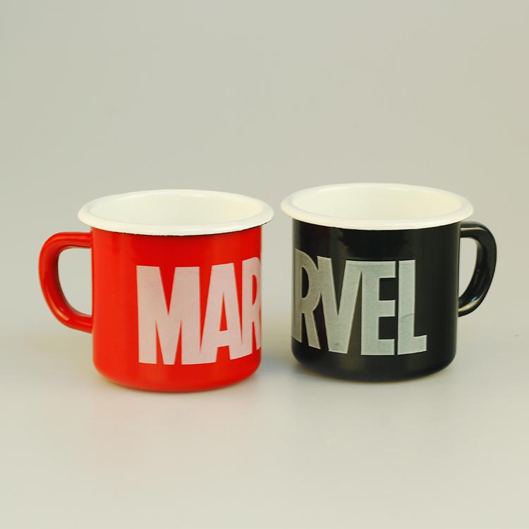 日本漫威marvel加厚搪瓷马克杯搪瓷杯茶缸子珐琅杯学生奶杯情侣杯