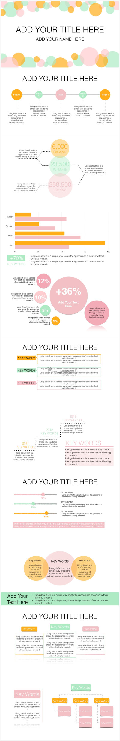 清新简洁泡泡 KeyNote模板