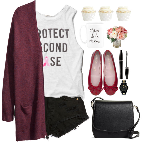 A fashion look from October 2014 featuring H&amp;amp;M, white tank top and ballet shoes. Browse and shop related looks.