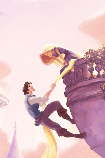 Tangled - rapunzel and fynn rider - concept art - disney wallpaper