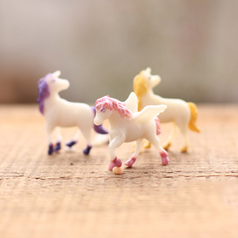 苔藓微景鱼缸造景卡通神话独角兽