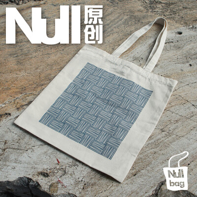 【NULL BAG】原创棉帆布袋复古文艺环保单肩手提包麻布包几何