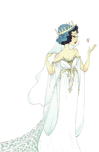 This dress is based on the rough sketches included in the deleted fantasy sequence for “Someday My Prince Will Come”