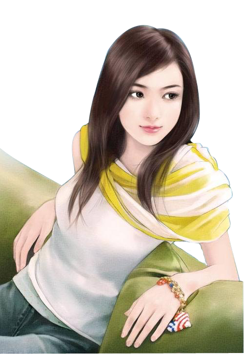 PNG格式 手绘女