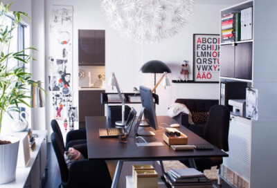 宜家风格、书桌