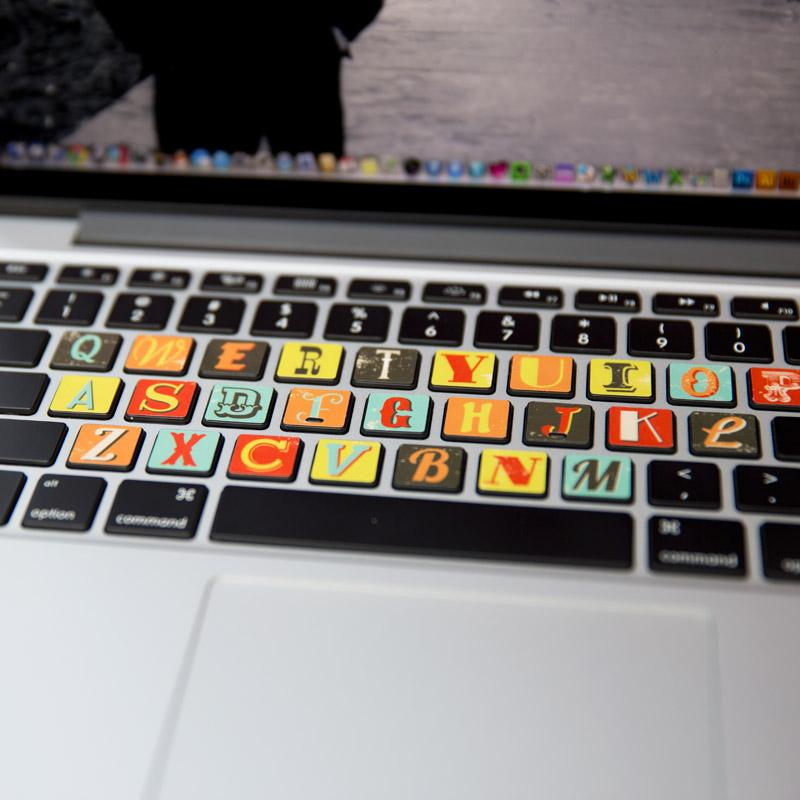 SkinAT 笔记本键盘按键贴 创意26个字母贴 MacBook键盘贴