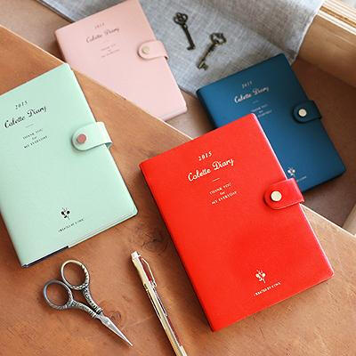 韩国iconic 2015简约皮质日程本 计划本日记本colette diary