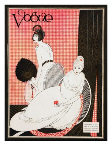 Vogue Cover - January 1913 by George Wolfe Plank