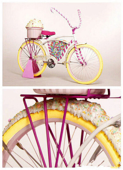 美美的自行车翻糖蛋糕~~