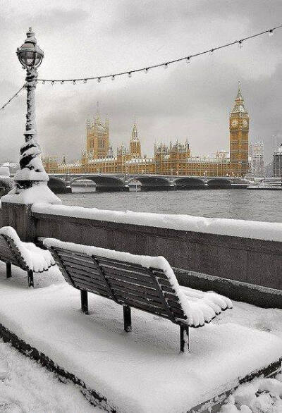 英國(guó)-倫敦雪景。 #街景#