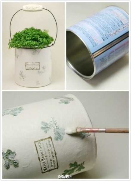 【9款创意家居DIY】家里用完的奶粉罐不要扔，来个超级大变身，变废为宝~（转）