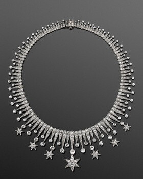 Diamond Stars Fringe Necklace, American, circa 1900- Fred Leighton