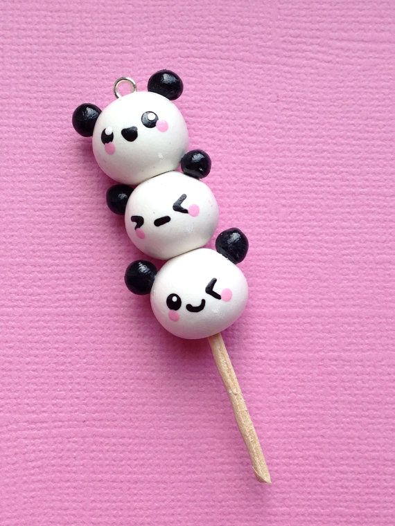 Kawaii Panda Polymer Charm by PixieAddictions on Etsy, $3.00 aw