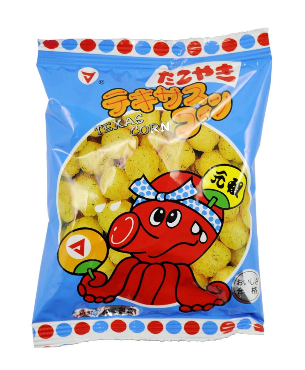 日本原装进口零食品松山章鱼丸子味米果小包10g