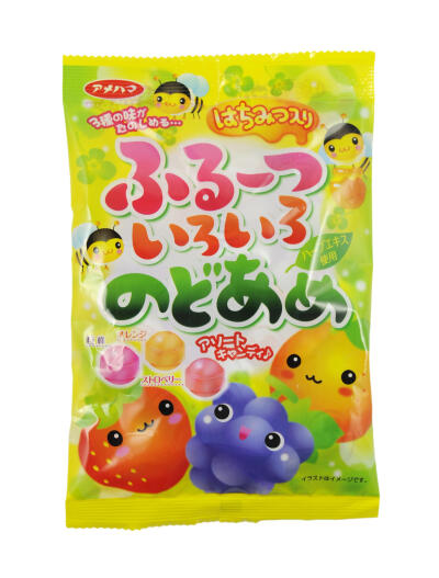 日本原装进口零食品 怡滨 果味球糖 70g