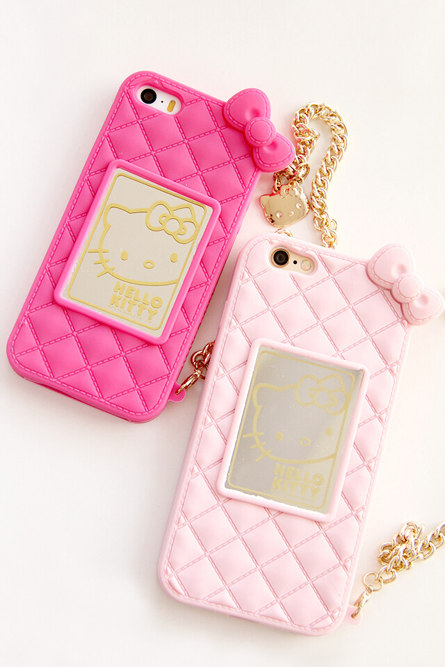 超可爱糖果色HelloKittyiPhone5/5s/6挂链硅胶套手机壳手机保护套