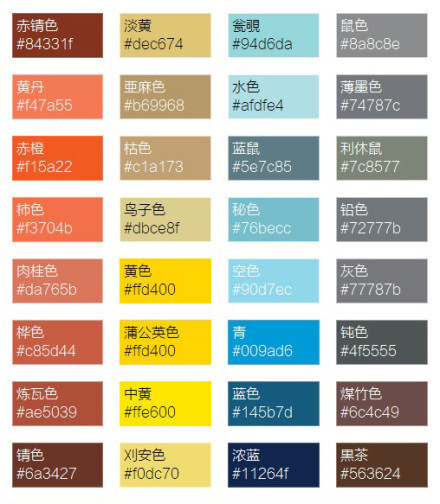 分享【日本颜色大辞典】五颜六色的赏心悦目，图谱中带色值和颜色名齐全~无水印~自己收藏~转需吧~