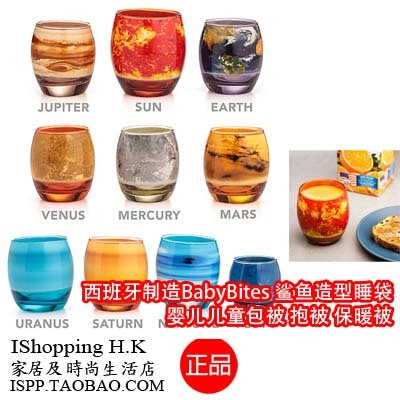 美國Planetary Glass Set 太陽系八大行星玻璃杯裝