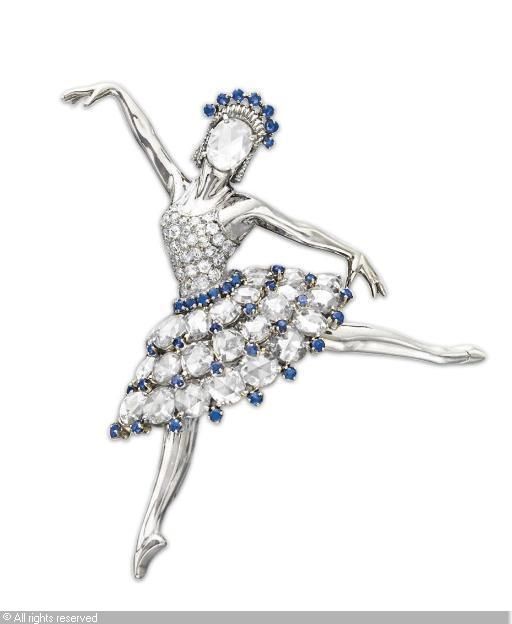 VAN CLEEF &amp;amp; ARPELS, since 1898 A DIAMOND &amp;quot;ZORINA&amp;quot; BALLERINA BROOCH