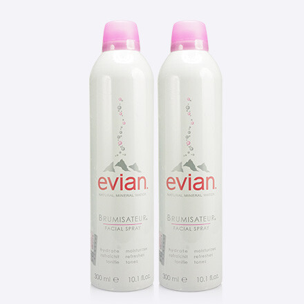 正品行货 Evian 依云天然矿泉水喷雾两件套300ml*2 清爽保湿