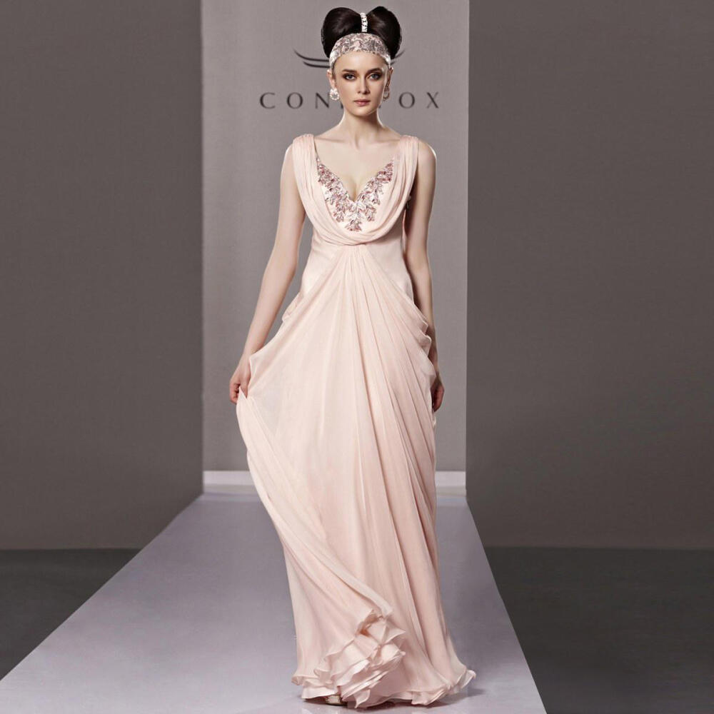 创意狐粉色性感晚礼服结婚庆新娘长款冬季晚装长裙热卖81180