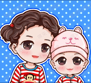 【嘿来张画像】Q版头像卡通形象设计宝宝画像Q萌baby动漫形象设计