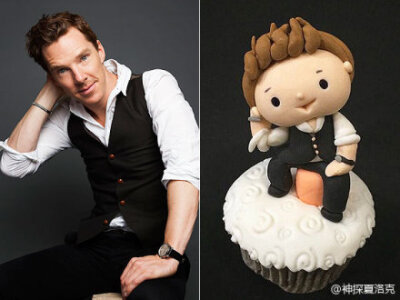 《#神探夏洛克#》男主角 Benedict Cumberbatch ！CumberCupcake ！超级可爱，你想吃吗？【@神探夏洛克 官方微博】