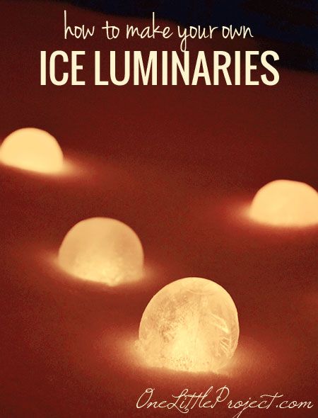 Ice Lanterns: How to make your own ice luminaries from balloons. A great activity for this cold and dark weather!