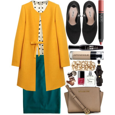 A fashion look from December 2014 featuring polka dot sleeveless shirt, j. crew skirts and black leather boots. Browse and shop related looks.